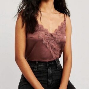 Abercrombie and Fitch satin wrap bodysuit